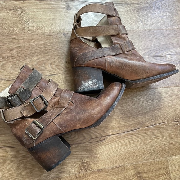 Freebird By Steven Size 10 Brown Leather Rollin Boot - Picture 8 of 10